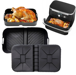 Air Fryer <b>Silicone</b> Liners for Foodi DZ071 7QT or Instant Flexbasket 10QT Air Fryer <b>Silicone</b> Liners Rectangular - Product Image 1