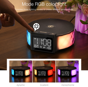 15W <span class=keywords><strong>de</strong></span> carga inalámbrica rápida lámpara LED RGB luz cargador <span class=keywords><strong>de</strong></span> teléfono móvil con <span class=keywords><strong>reloj</strong></span> - Product Image 3