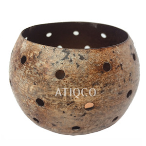 Elegant Grey Wash Hole Jali Iron Votive Holder for Poolside Decorative Item & Other Candle Holders Lanterns & Candle Jars - Product Image 3