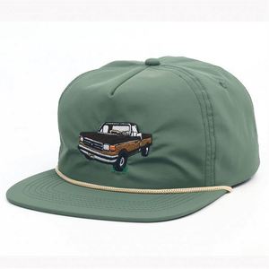 หมวกเบสบอลแบบไม่มีโครง 5 แผง ปีกแบน พร้อมงานปักมือ - Product Image 2