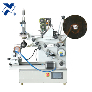 MT-60 полуавтоматическая пневматическая плоская Этикетировочная машина для картонных коробок, стеклянные металлические банки, квадратные бутылки, бумага для печати на дате, деревянный мотор - Product Image 1