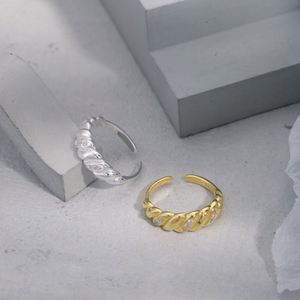 Anillo Dylam de Plata de Ley 925 con Circonita, Estilo Metálico, Chapado en Oro de 18K, Hipoalergénico, Resistente al Agua, para Mujer - Product Image 2