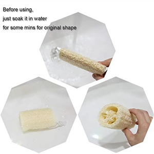 Gentle Skincare Cut Loofah Sponge Sustainable Natural <strong>Scrubs</strong> for Bath Shower Biodegradable Loofa Sponges - Product Image 2