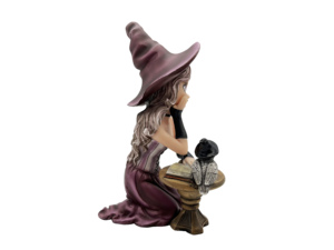 Décoration d'intérieur et figurine de sorcière en résine polymère en gros, décoration d'intérieur avec hibou - Product Image 3
