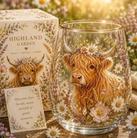 Tasse à thé en verre transparent motif marguerite, tasse à café fantaisie, coffret cadeau pour femme, idée cadeau pour jus de fruits