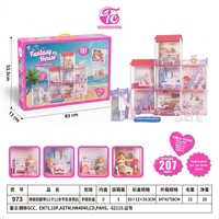 Nouvelle maison de poupée DIY 2026 pour filles, modèle de villa miniature à assembler avec toboggan et piscine - Cadeaux de Noël parfaits