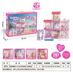 <span class=keywords><strong>Casa</strong></span> de Juguete para Niñas 2026, Modelo de Paisaje en Miniatura para Armar, Villa con Tobogán y Piscina, Regalo Perfecto para Navidad - Product Image 1
