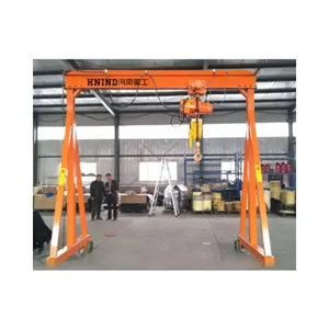 Disesuaikan satu sinar Gantry derek ban karet Portable Gantry Crane