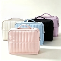 Trousse de toilette verticale grande capacité, simple, multifonctionnelle, avec compartiments pour le rangement des cosmétiques