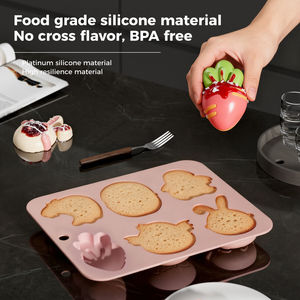 Moule à gâteau en silicone antiadhésif MUYULINS Factory Easter 6 cavités, motif lapin, LFGB, facile à démouler, sans BPA, pour la décoration de gâteaux mousse - Product Image 3
