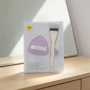 ชุดแปรงรองพื้นแบบพัฟผสมแป้งเบลนด์โปรรูปทรงสามเหลี่ยมแบบพกพาใช้ได้ทั้งแบบแห้งและเปียกเครื่องมือแต่งหน้าแบบฟองน้ำ - Product Image 4