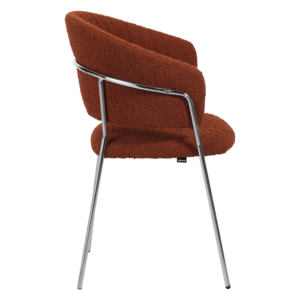 Reposabrazos trasero suave dorado nórdico elegante tapizado para sala de estar gris claro tela Rosa terciopelo moderno café restaurante Silla de comedor - Product Image 2