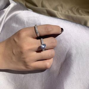 Dylam Couple Ring with Name in Silver <b>Unique</b> Wedding Sets <b>for</b> Him and <b>Her</b> Vintage Engagement Rings Modern Simple Sport - Product Image 4