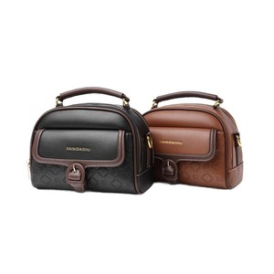 Sac bandoulière simple et pratique avec logo personnalisé, deux sangles, fermeture éclair, grande capacité, style designer, couleur Tanjing - Product Image 1