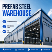 Entrepôt industriel préfabriqué à assemblage rapide, bâtiment métallique, structure en acier haute résistance