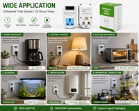 Temporizadores Electrónicos de Plástico con Pantalla LCD, Dispositivos para Hogar y Jardín, Sistema de Nebulización con Enchufe EU, UK, US, Interruptor Temporizador Digital Programable