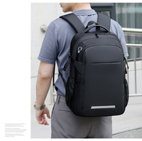 Sac à dos pour ordinateur portable de voyage d'affaires, 15 pouces, imperméable, Oxford, antivol, en Polyester, avec chargeur USB, bande réfléchissante, grande capacité