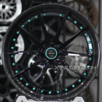 Nouvelles jantes XINLAI forgées noires brossées sur mesure avec système Beadlock, 17-20 pouces, PCD personnalisé pour camionnettes 4x4