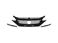 Bodykit de Parachoques Delantero para Honda Civic 2016-2021 con Parachoques Trasero Actualizado a Estilo Type R Parrilla Faldón Lateral Accesorios de Coche