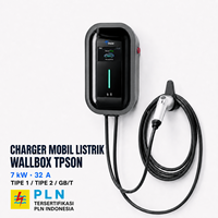 Nouveau chargeur mural pour véhicule électrique TPSON 7 kW 32 A AC avec options Type 2 et Type 1, étanche IP65, longueur personnalisable