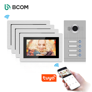 Tuyasmart SIP IP thông minh 7 inch màn hình cảm ứng Video <span class=keywords><strong>intercom</strong></span> với wifi Cat5 Cáp OEM đa gia đình thông minh video Cửa Điện thoại chuông cửa - Product Image 1