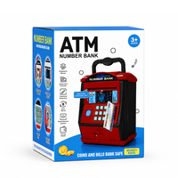 Tirelire ATM en plastique pour enfants avec déverrouillage électronique par empreinte digitale et fonction sonore – Cadeau éducatif pour l'financialisation des enfants