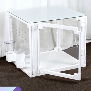 Valla Transparente para Mascotas de ABS PET con Orificio para Bebedero, Fácil Instalación, Seguridad Interior para Perros Pequeños - Product Image 2