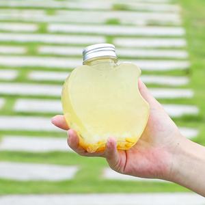 फैक्टरी प्रत्यक्ष बिक्री 300 एमएल सेब आकार की पेय बोतल अनुकूलन योग्य लोगो प्लास्टिक रस पैकेजिंग बोतल कैंडी कम कीमत रख सकती है - Product Image 4