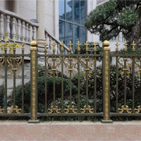 Clôture de porte en aluminium de type royal pour villa Design moderne avec laiton et métal pour mur et rampe d'escalier