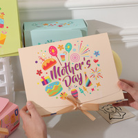 Coffret cadeau pour la fête des mères, coffret cadeau d'anniversaire pour maman, boîte en papier avec ruban, emballage cadeau vide