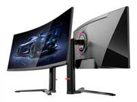 Moniteur de jeu incurvé 34 pouces FHD IPS 180Hz, écran d'ordinateur de bureau, moniteur PC pour joueurs professionnels