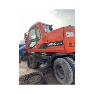 Excavadora de Ruedas Usada Doosan DH150 150W-7 de 15 Toneladas, Corea del Sur, con Motor, Bomba y Cucharón de 1.38m, Potencia de 75KW - Product Image 1