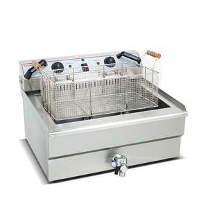 เครื่องทอดไฟฟ้าสแตนเลสแบบตั้งโต๊ะ ขนาด 30 ลิตร สำหรับทอดไก่ มันฝรั่งทอด <span class=keywords><strong>หมู</strong></span>ทอด ร้านอาหารฟาสต์ฟู้ด โรงแรม KFC - Product Image 1