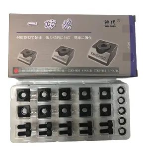 Prensas de Sujeción Kamishiro para Máquinas CNC de 4 Ejes, Herramientas de Precisión M6 M8, Prensa de Sujeción para Mecanizado CNC, Prensa de Sujeción de Borde Recto Mitee Bite Pitbull, 10 Piezas - Product Image 1