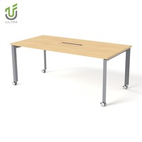 Table de conférence ovale IULTRA moderne en MDF de 12 pieds pour 2 à 8 personnes, idéale pour les hôtels, les écoles et les bureaux