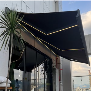 "Venta caliente Control remoto motorizado Cassette completo Toldo de brazo retráctil para balcón y jardín Aplicación de dosel de lluvia Sin revisiones - Product Image 2