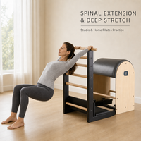 Baril de Pilates en bois de hêtre personnalisé, réglable, pour la correction de la colonne vertébrale, pour studio de Pilates - Durable et multifonctionnel