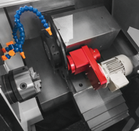 Tour CNC à banc incliné horizontal, conception d'ingénieur taïwanais, à broche unique pour l'usinage des métaux