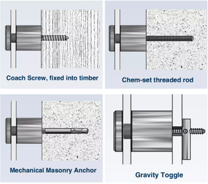 סיטונאי כל סוגים של צד מעקה זכוכית בקו עימות סיכות עגול זכוכית בקו עימות - Product Image 5