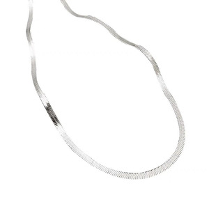 Collar de plata de ley S925 con diseño de hueso de serpiente para mujer, cadena sencilla, elegante, retro, para uso diario, diseño geométrico - Product Image 5