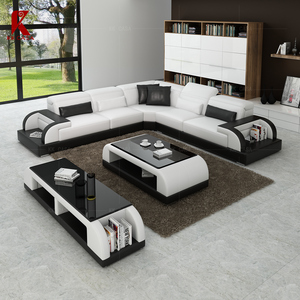 Juegos de Sofás de Esquina para Sala de Estar de Estilo Italiano de Última Moda, Diseño Original, <span class=keywords><strong>Precio</strong></span> de Juegos de Sofás de 5 Plazas - Product Image 1