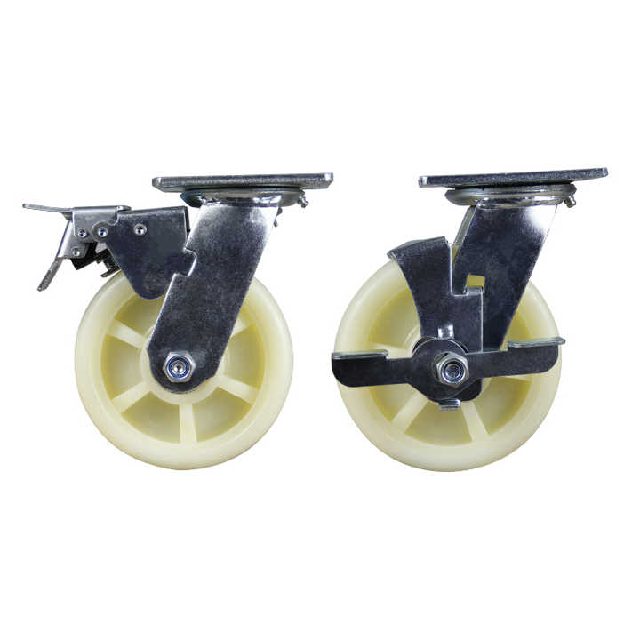 Heavy Duty Nylon 660LB Load Set 4 Inch Caster Wheels with Brake ...