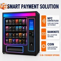 Distributeur de Boîtes Mystères ZDYS avec Paiement NFC Billets et Pièces, Écran 21'' Néon RGB, pour Lieux E-sport, Gestion à Distance WiFi, SDK