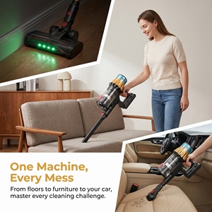 PV22 Cordless Stick <b>Vacuum</b> Cleaner 30kPa Strong Suction 2-in-1 <b>Handheld</b> for Home & Car - Product Image 5