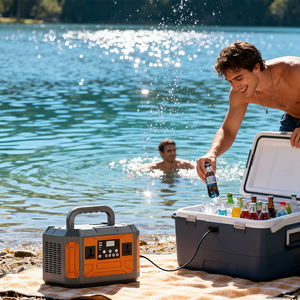 Station d'alimentation robuste 8,2 kg 1200 W 921,6 Wh LiFePO4 à onde sinusoïdale pure avec MPPT solaire pour diffusion en direct en extérieur, camping familial et situations d'urgence - Product Image 4