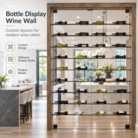 Présentoir mural personnalisé Minghou pour bouteilles de vin – Support mural pour bouteilles de vin – Projet de cave à vin de luxe OEM ODM