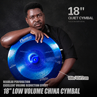 18-inch China Cymbal, Hammered Alloy Cymbals, Professional Percussion Instruments, Musical Instrument Parts