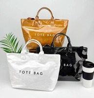 Tas Belanja Ramah Lingkungan Custom Print dari Kertas Tyvek Transparan Tahan Air Dupont Tyvek untuk Wanita