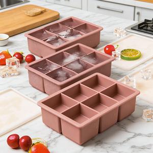 Molde de Silicona Cuadrado para Cubitos de Hielo, 6 Cavidades, Personalizable al por Mayor, Bandeja de Silicona Reutilizable de Grado Alimenticio - Product Image 6