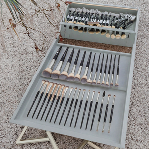 30pcs Makeup Brush Set Nylon Flat Fan <b>Foundation</b> Eyeshadow Face Concealer Cosmetic Brushes - Product Image 3
